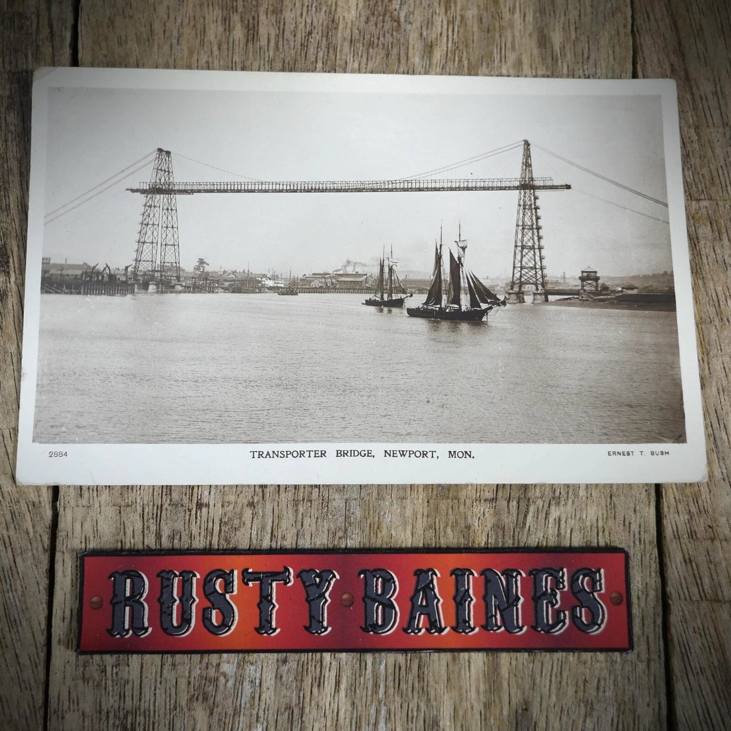 Postcard, Newport Transporter Bridge Wales, Real Photo