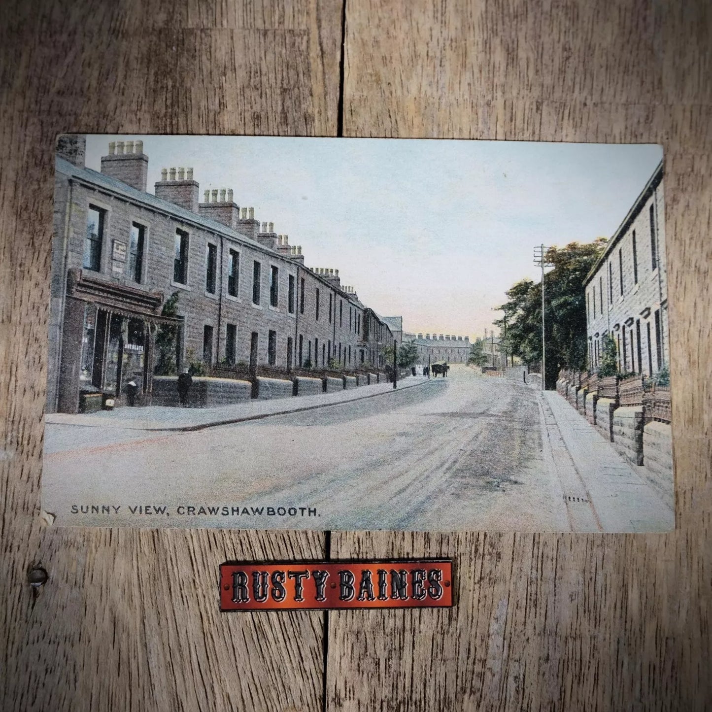 Postcard, Crawshawbooth, Sunny View, Terraced Houses, Printed