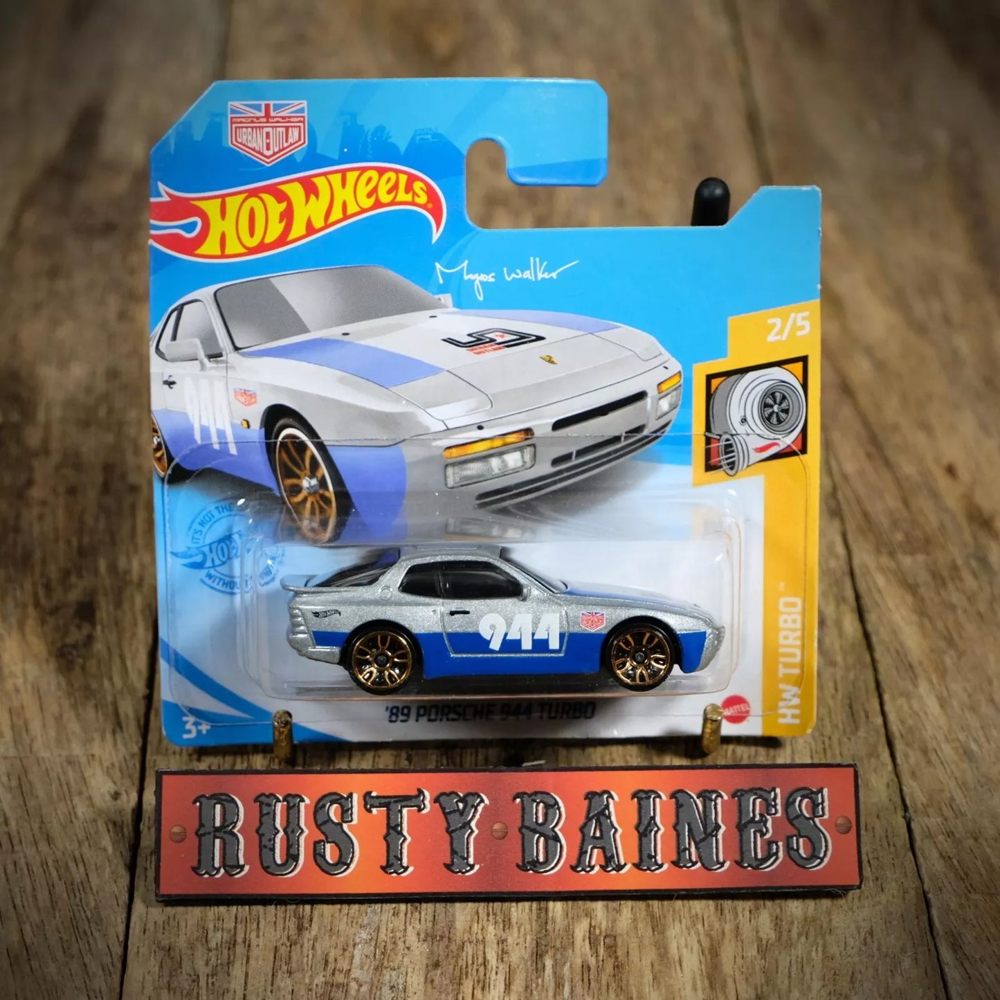 Hot Wheels, 89 Porsche 944 Turbo, Silver/Blue, HW Turbo, Short Card