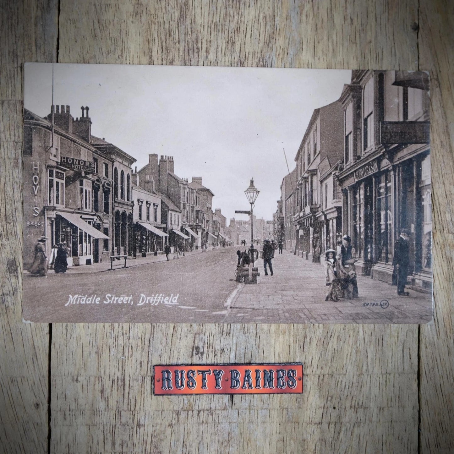 Postcard, Driffield, Middle Street 1917, Printed