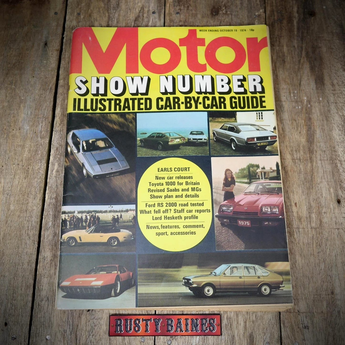 Back Issue Magazine Motor October 1974 Show Special Bumper Issue, Mk1 RS2000 Etc
