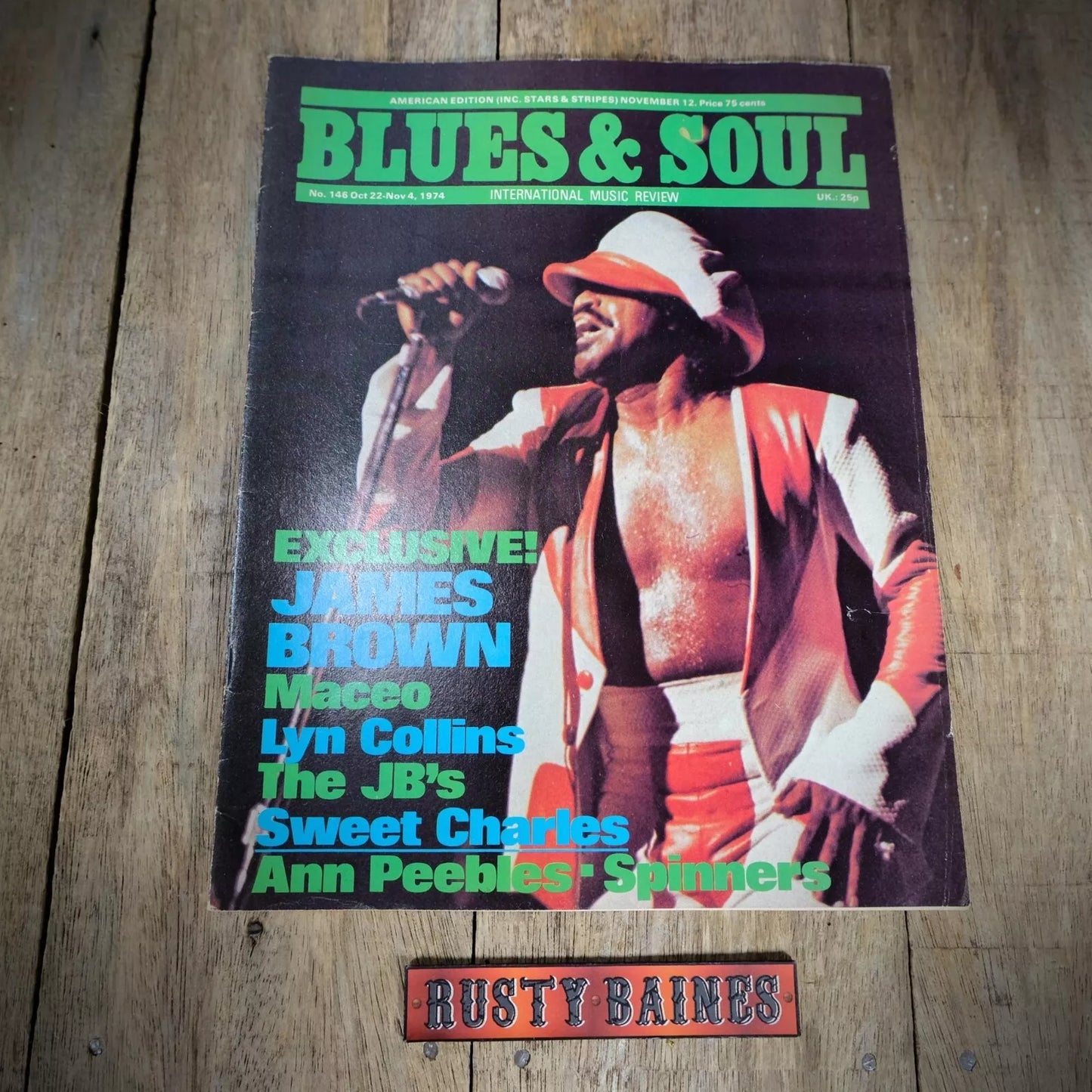 Blues & Soul Magazine #146 1974 James Brown, The Spinners, Ann Peebles Gigs