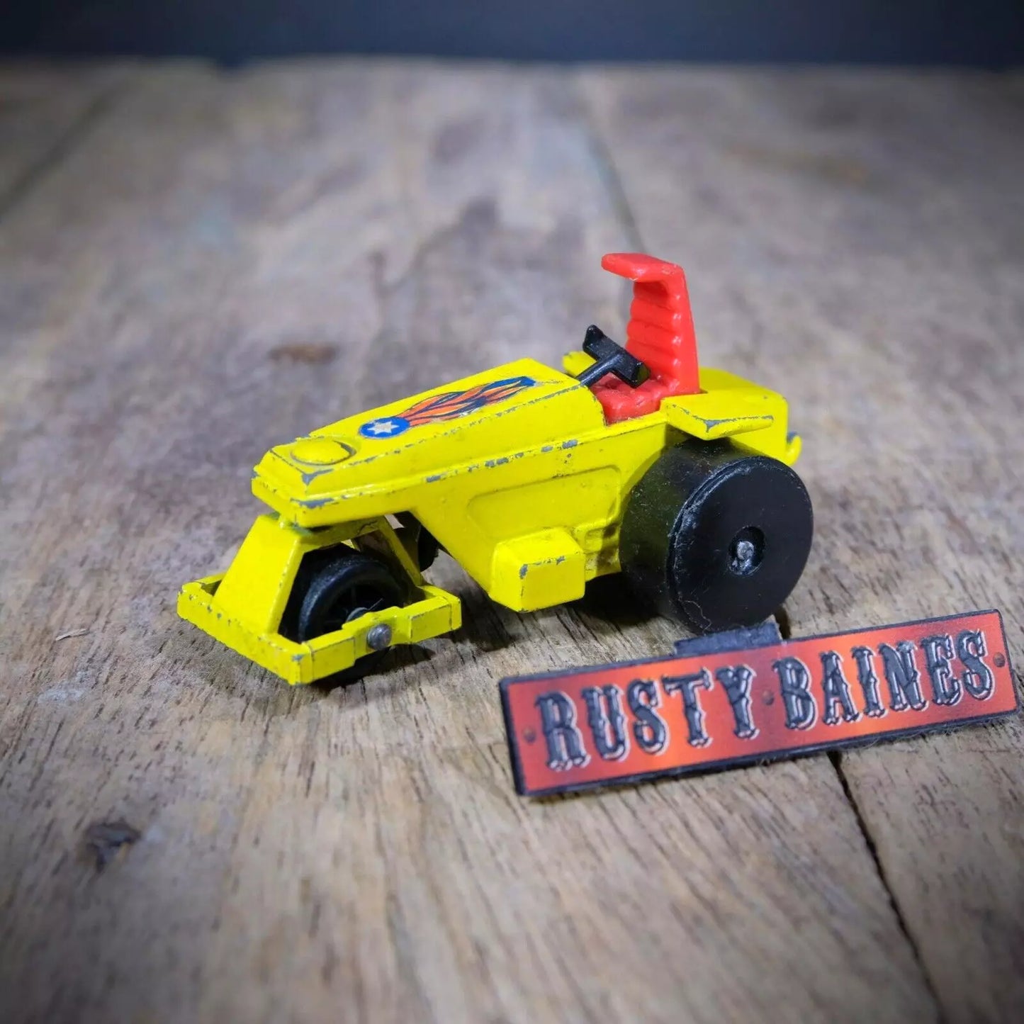 Matchbox #21Rod Road Roller, Playworn, No Box