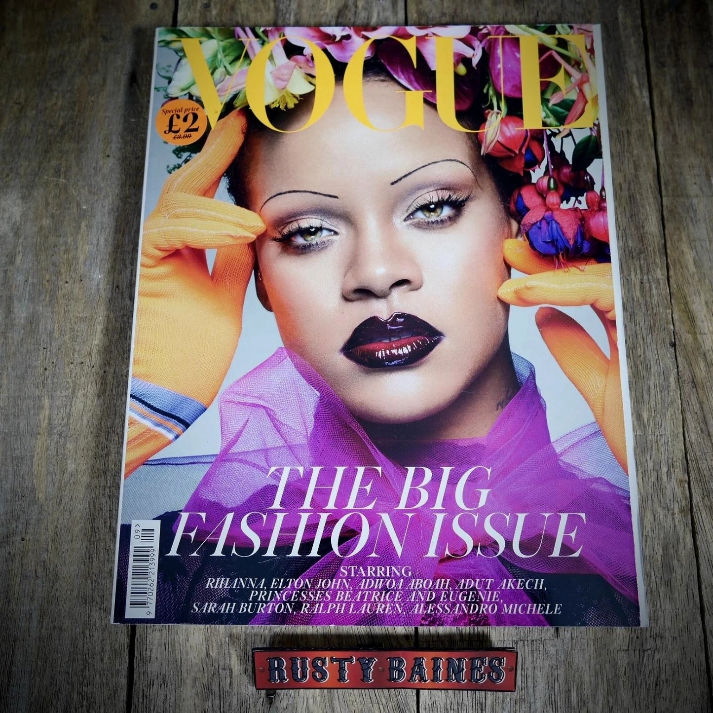 Vogue Magazine UK Back Issue, September 2018 Rihanna