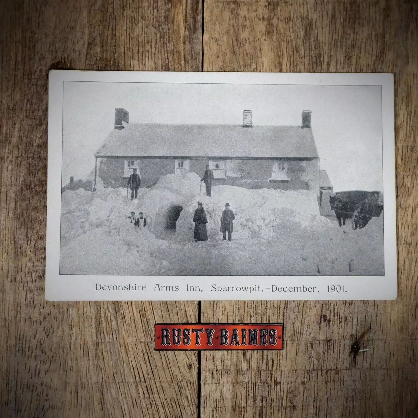 Antique Postcard, Devonshire Arms Sparrowpit, Peak District, Printed