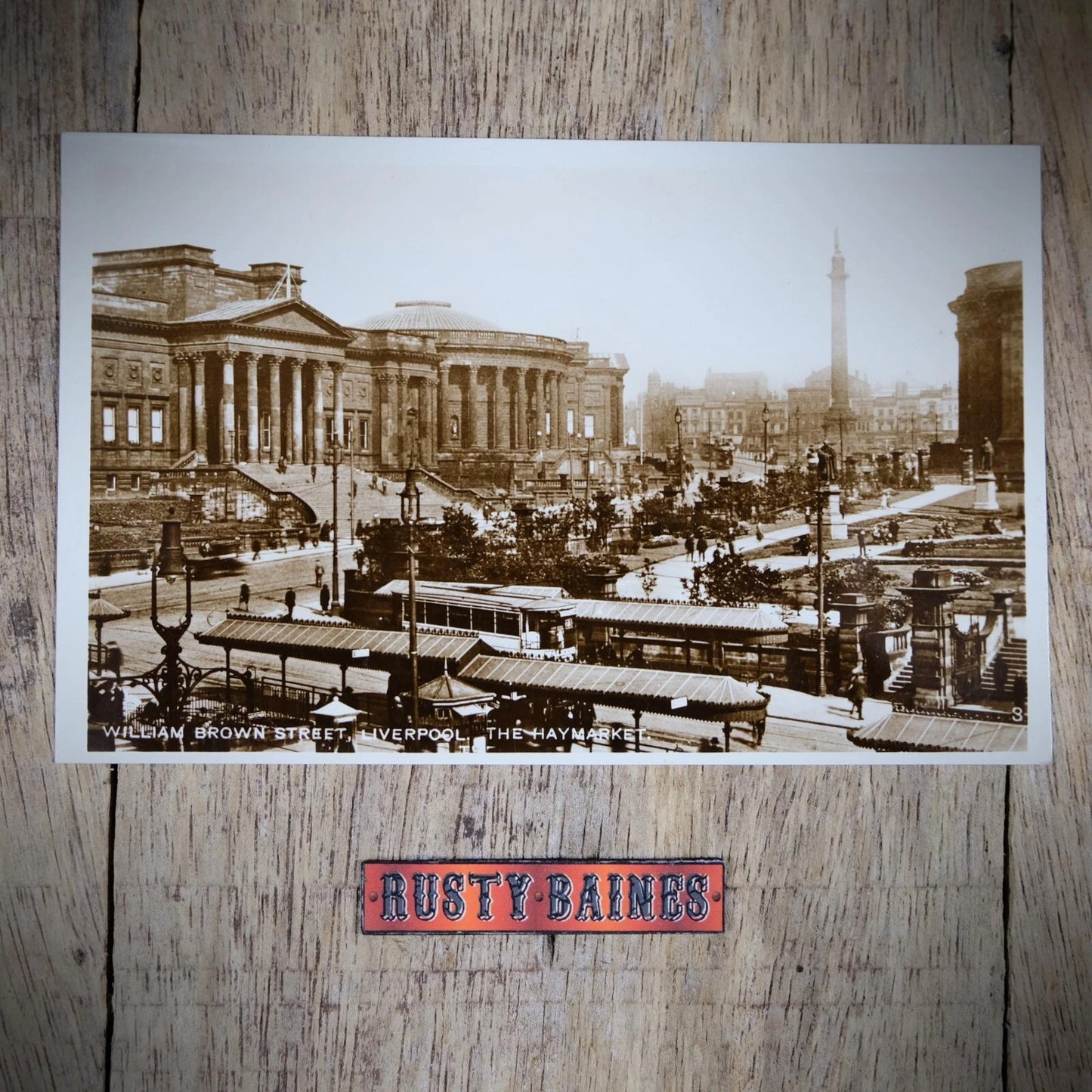 Postcard, Liverpool, William Brown Street, Haymarket, Real Photo