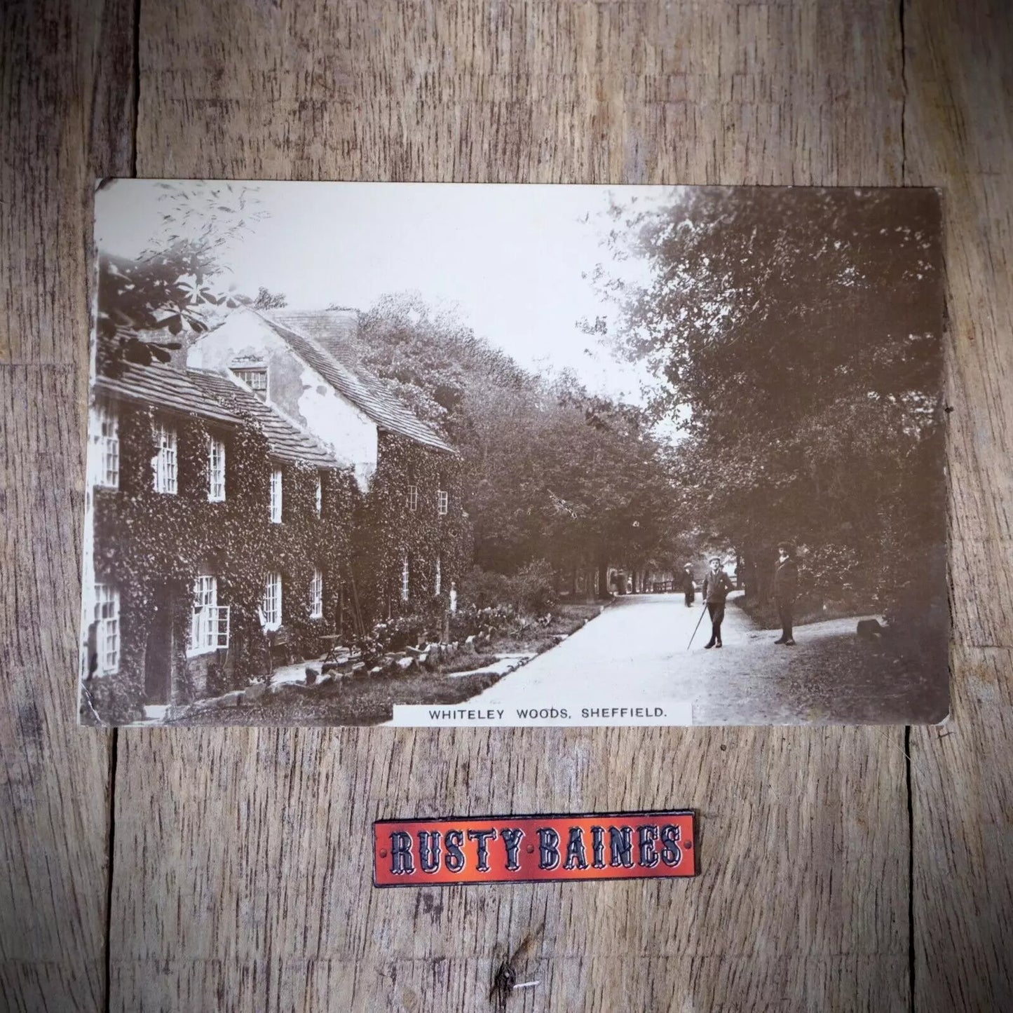 Antique Postcard, Sheffield, Whiteley Woods, Men Posing, Real Photo
