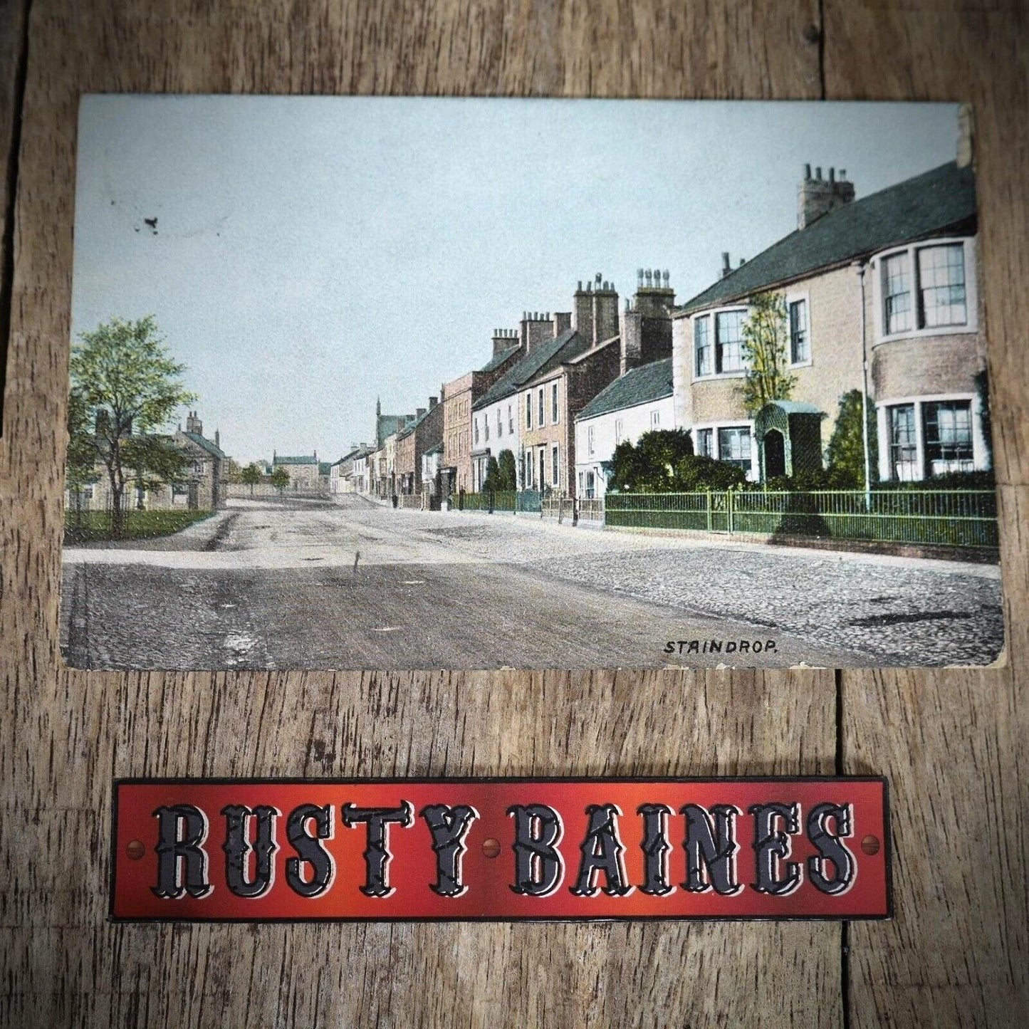 Postcard, Staindrop, Street View, 1908, Printed