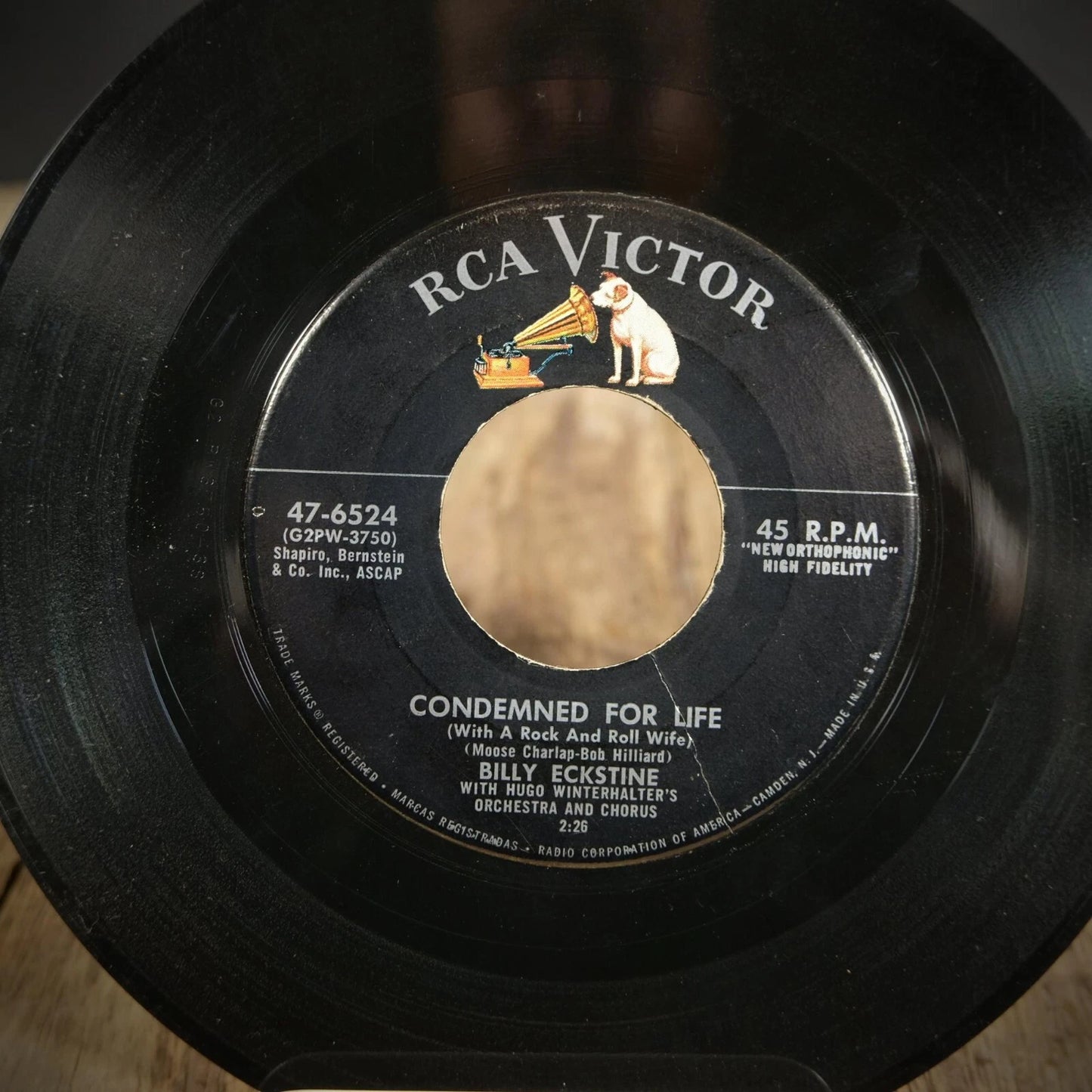 Record 7" Single, Billy Eckstine, The Tennessee Rock N Roll, Condemned for Life