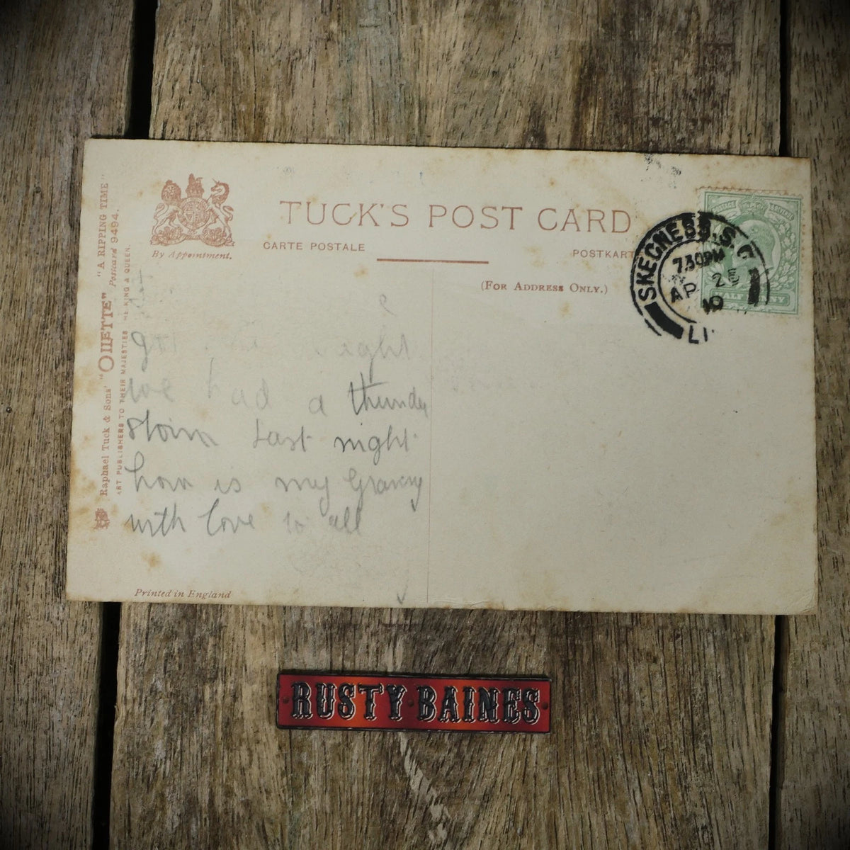 Postcard, Comic, Tuck Ripping Time, Donkey Stealing Tourists Trousers