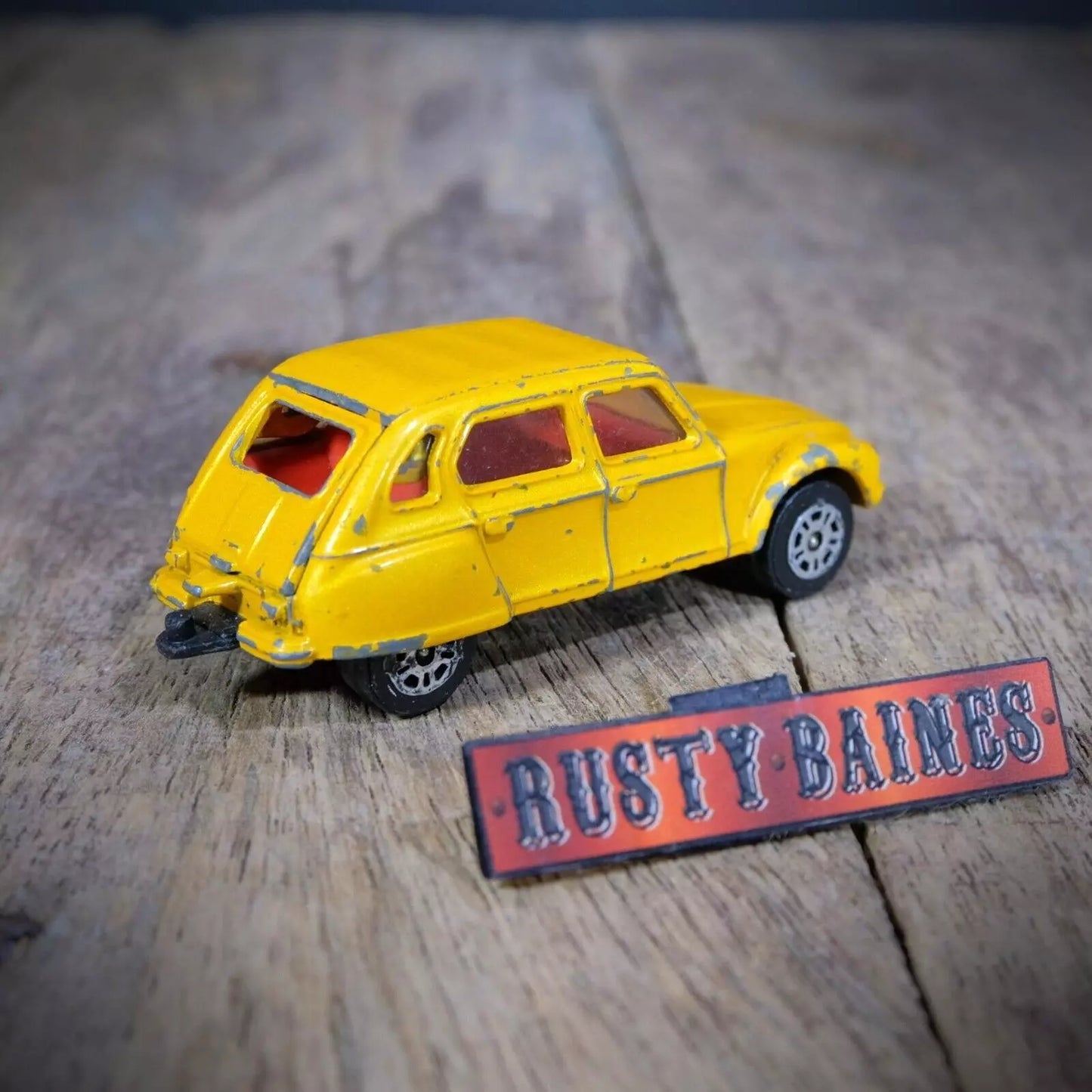 Corgi Juniors Citroen Dyane Yellow/Gold Metallic, Playworn, No Box