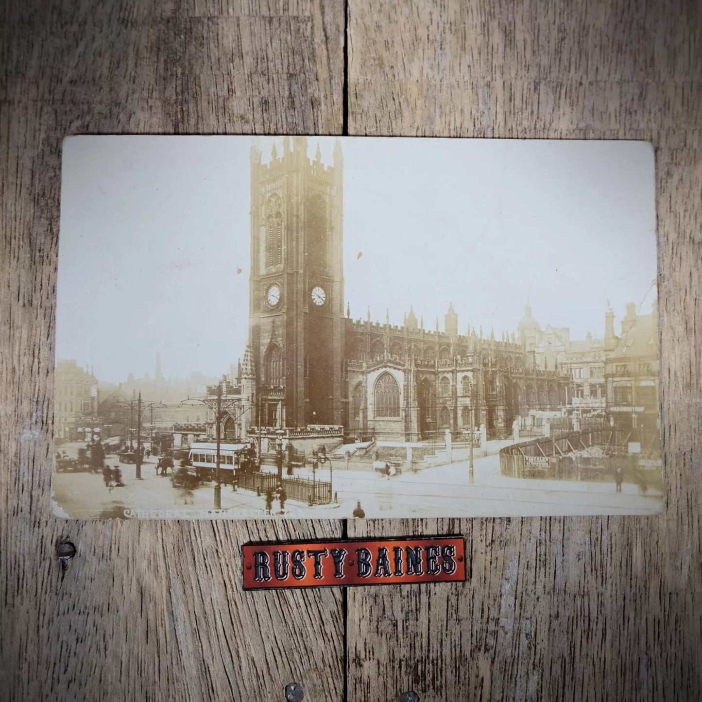 Postcard, Manchester Cathedral, 1903, Real Photo