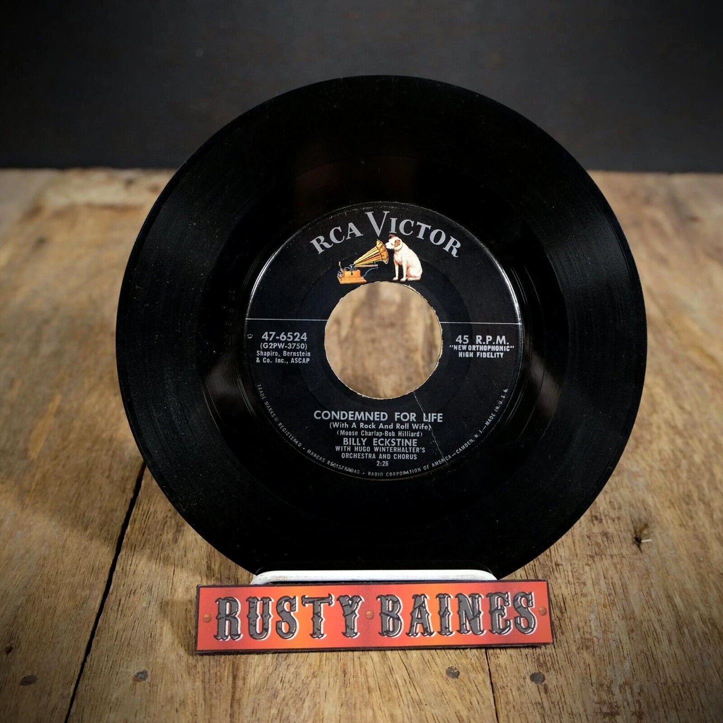Record 7" Single, Billy Eckstine, The Tennessee Rock N Roll, Condemned for Life