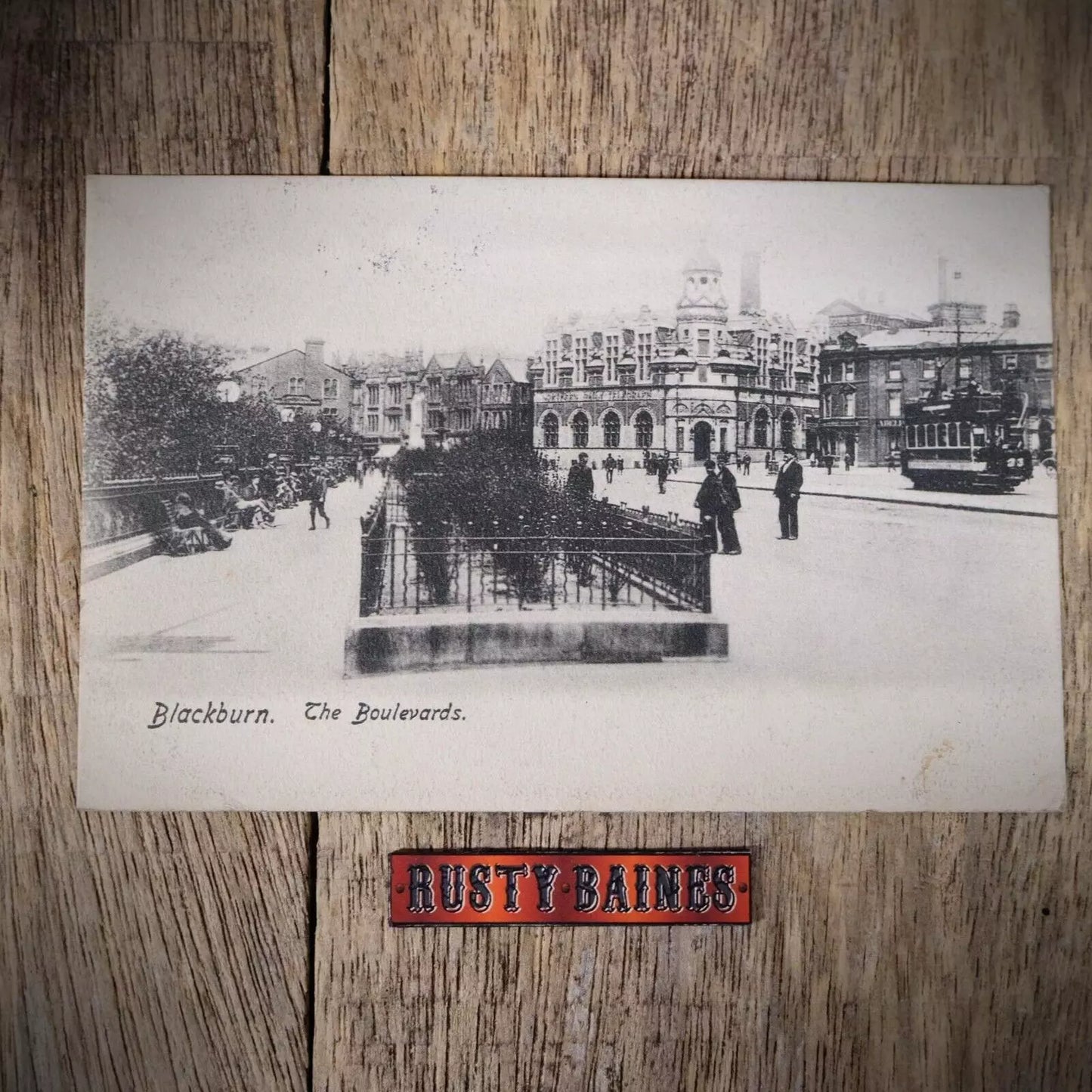 Postcard, Blackburn, The Boulevards 1906