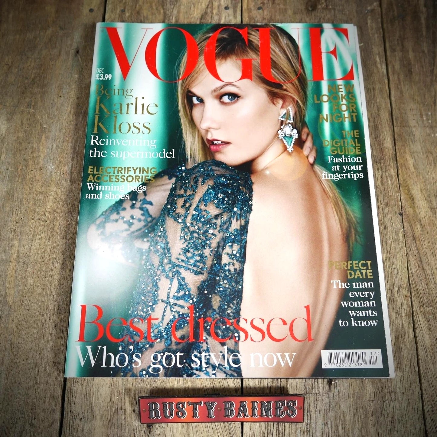 Vogue Magazine UK Back Issue, December 2015 Karlie Kloss