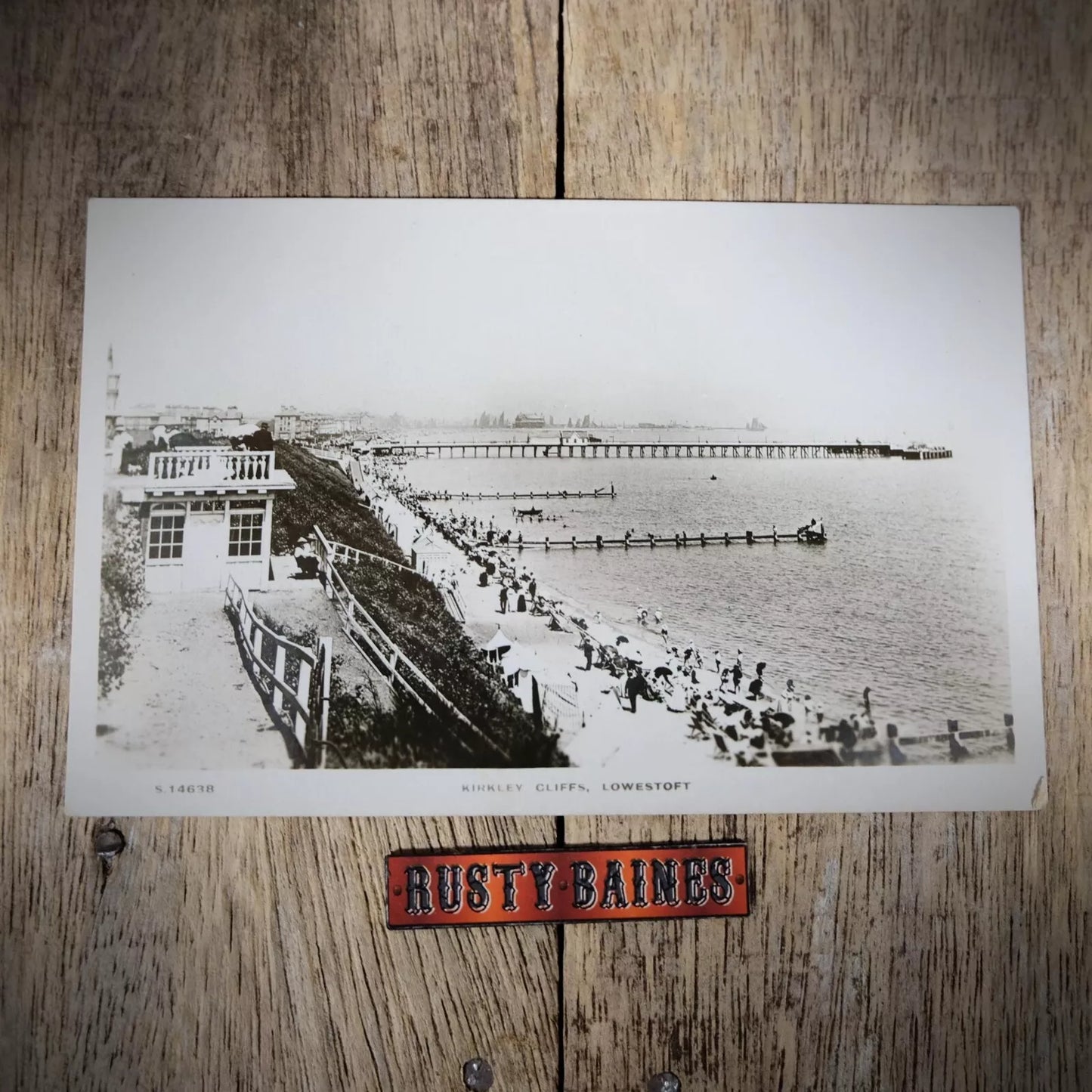Postcard, Lowestoft, Kirkley Cliffs, Edwardian Real Photo, WHS