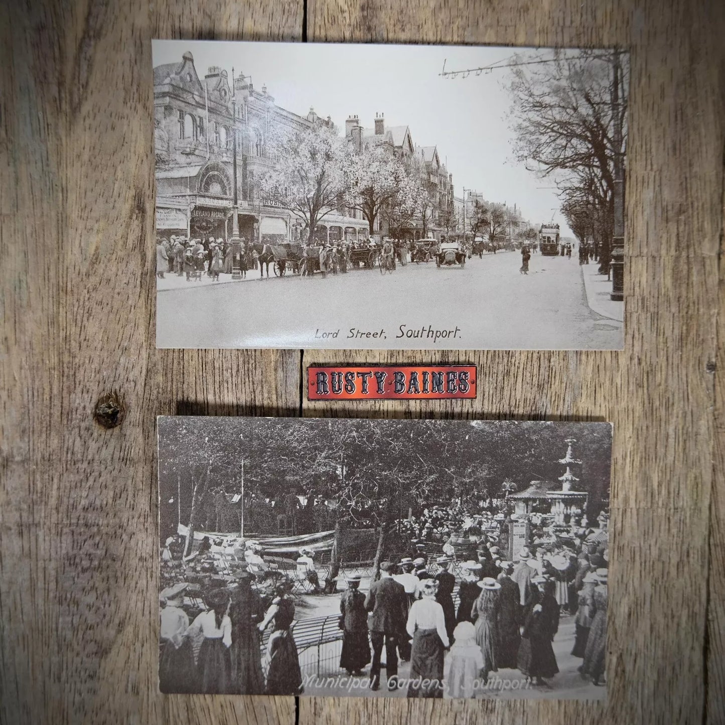 Postcards x2, Southport Gardens & Lord Street, Edwardian Era