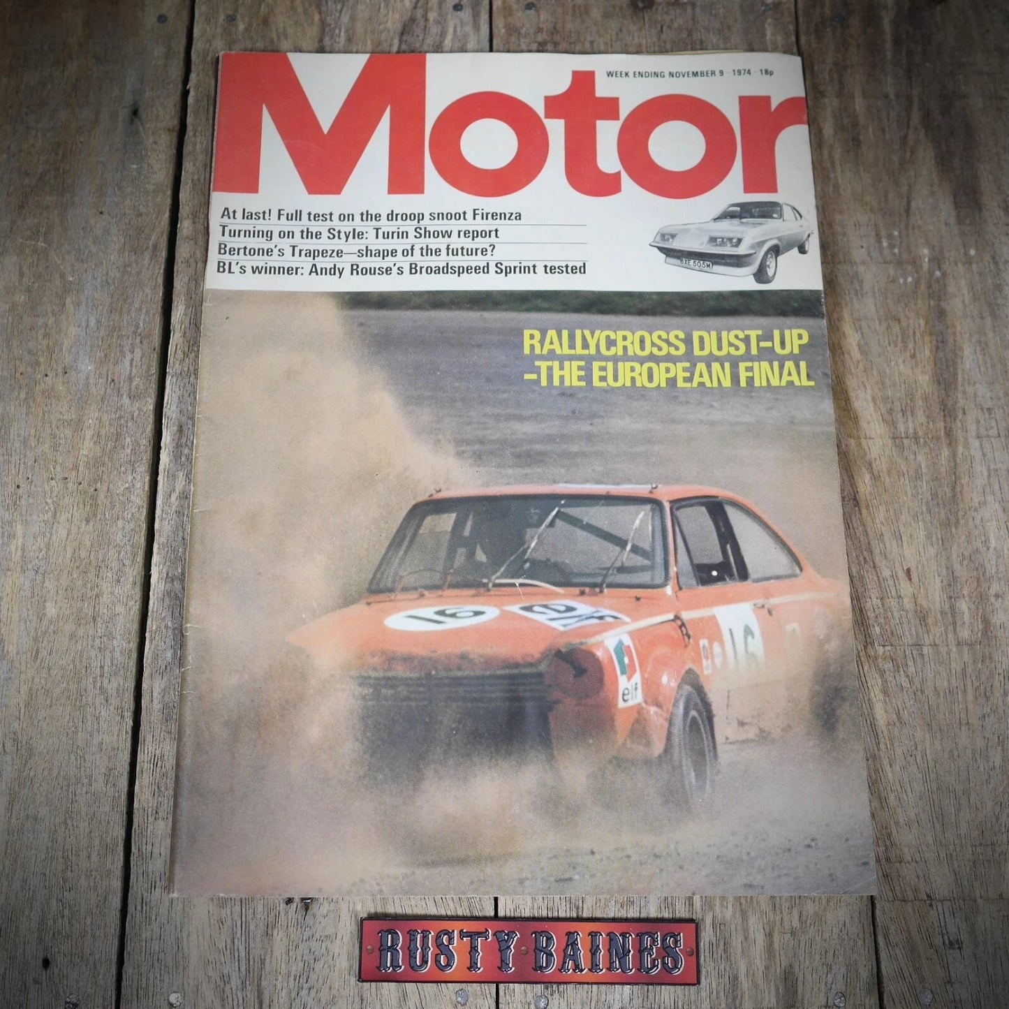 Back Issue Magazine Motor November 9 1974 Broadspeed Triumph Dolomite Sprint