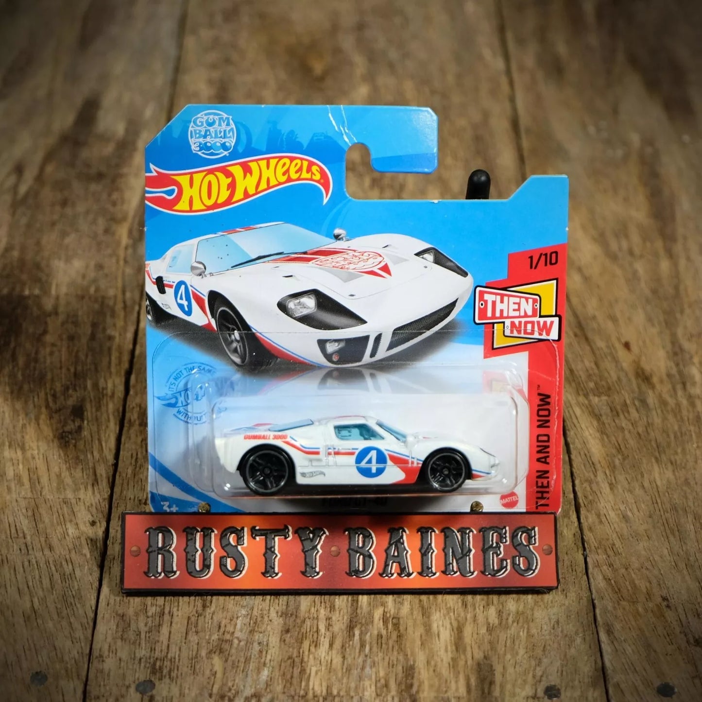 Hot Wheels, Ford GT-40, Metallic Pearl White, Short Card