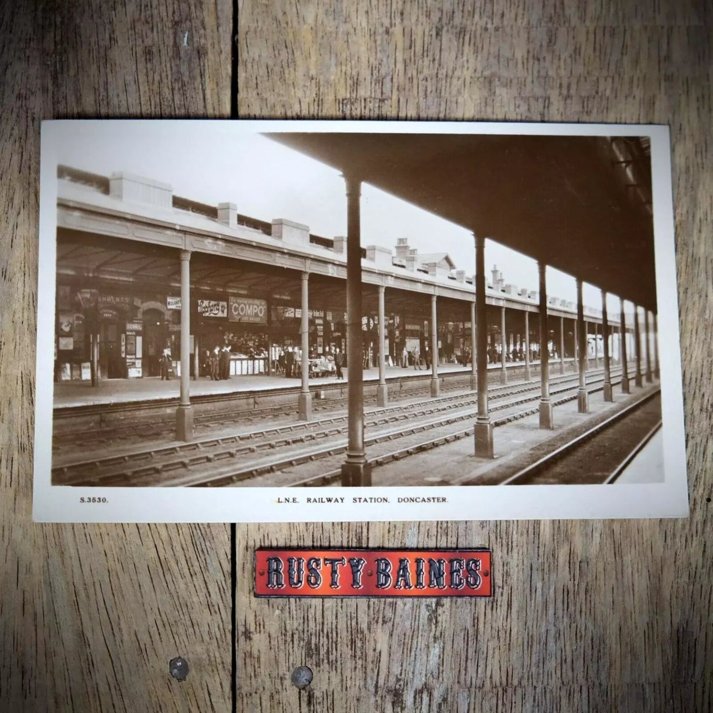 Postcard, L.N.E Railway Station Doncaster, Real Photo, WHSmith