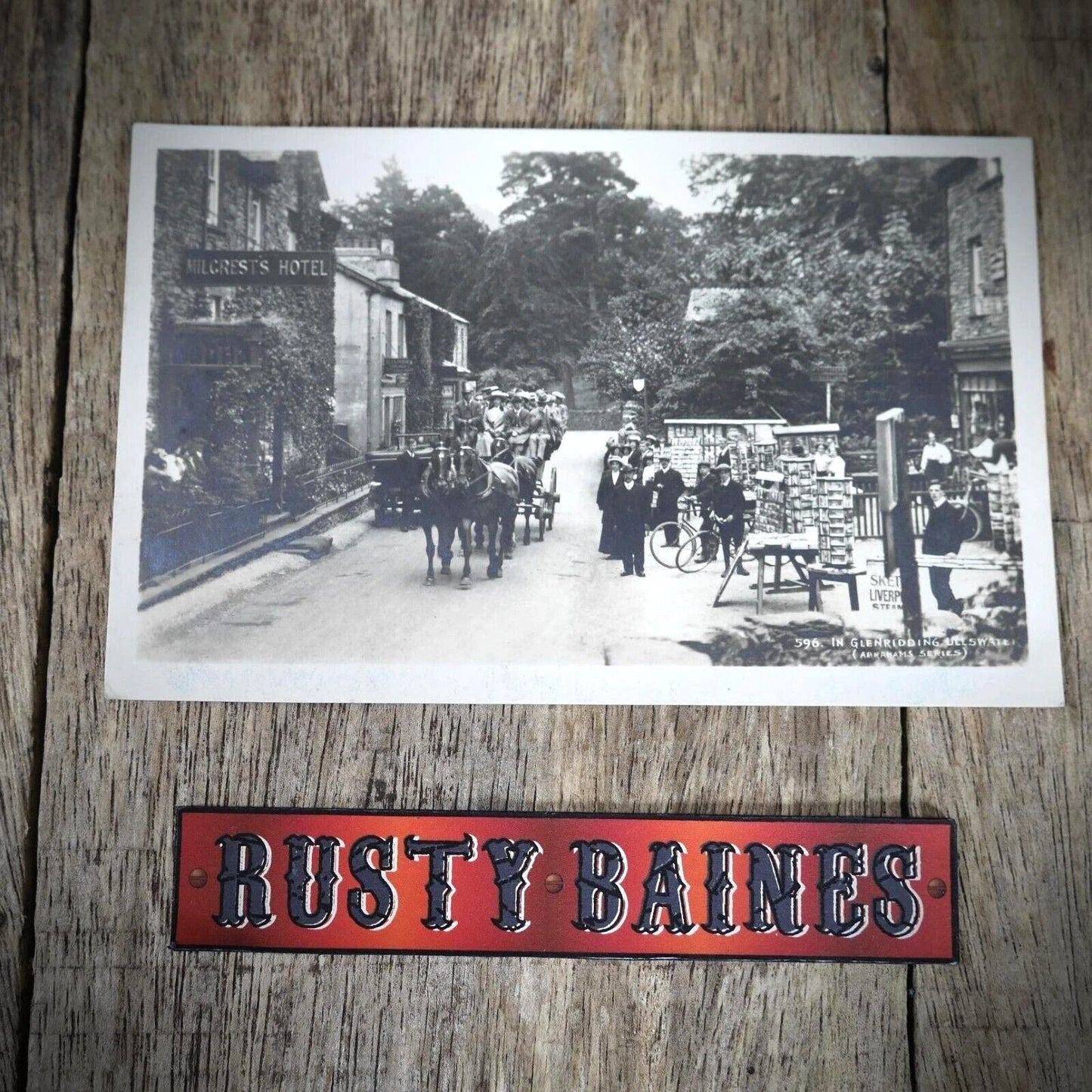 Postcard, Glenridding, Ullswater, Milcrest's Hotel/PC Shop Real Photo