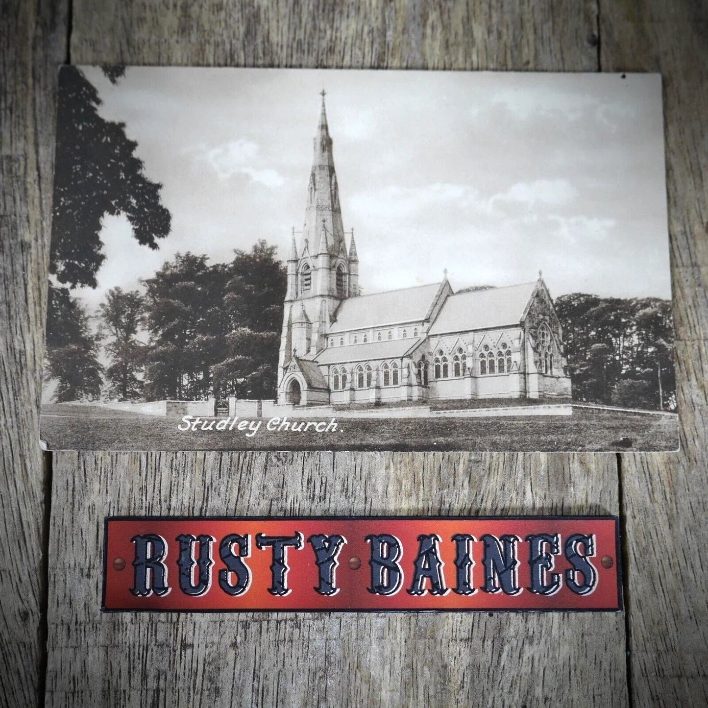 Postcard, Studley Church, Printed