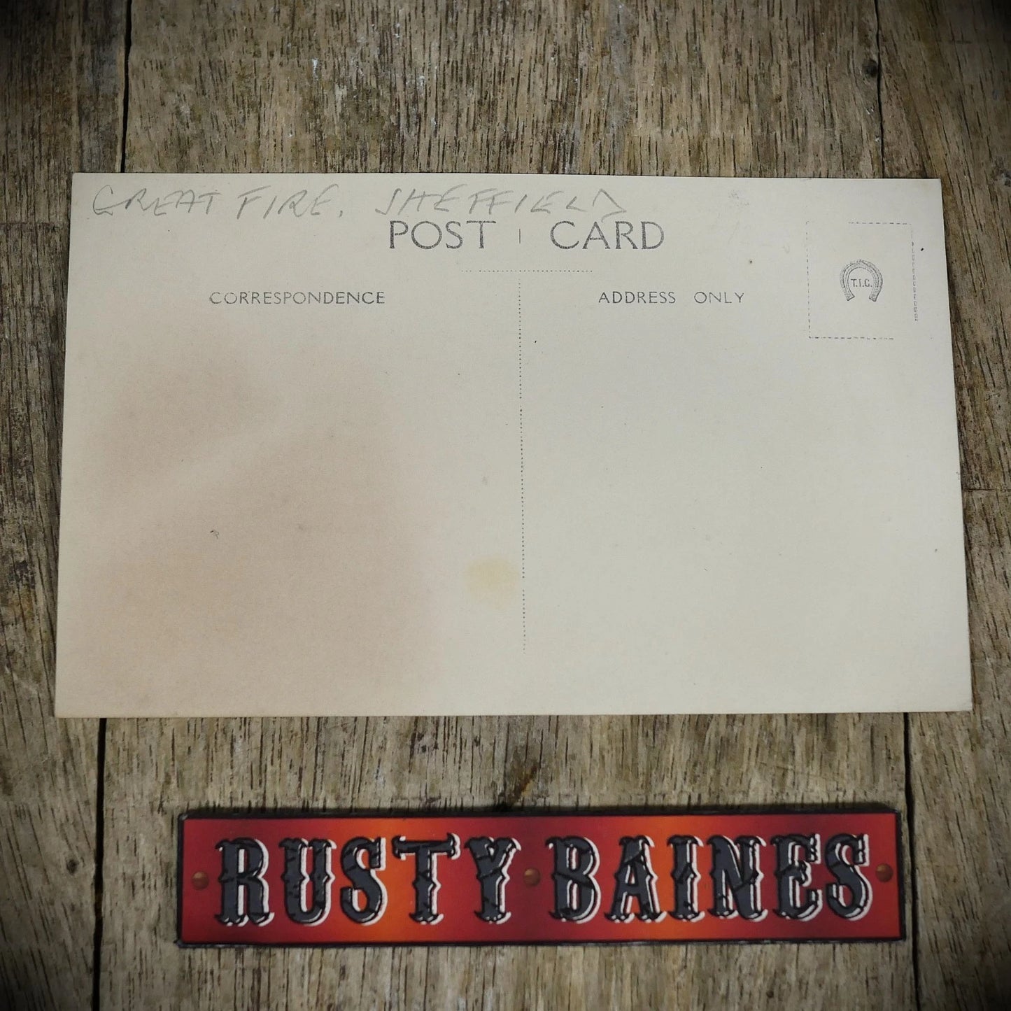 Postcard, Sheffield Fire 1921, Sheafbank/Skelton Works Heeley Disaster