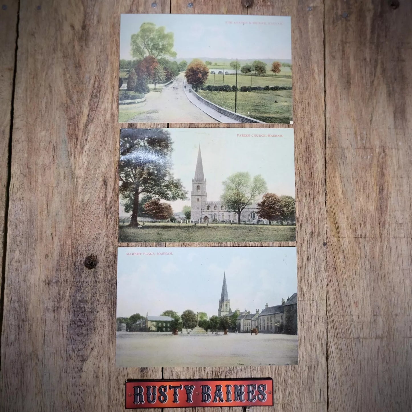 Postcard Bundle, Masham Market Place, Church, Avenue, C J Spence