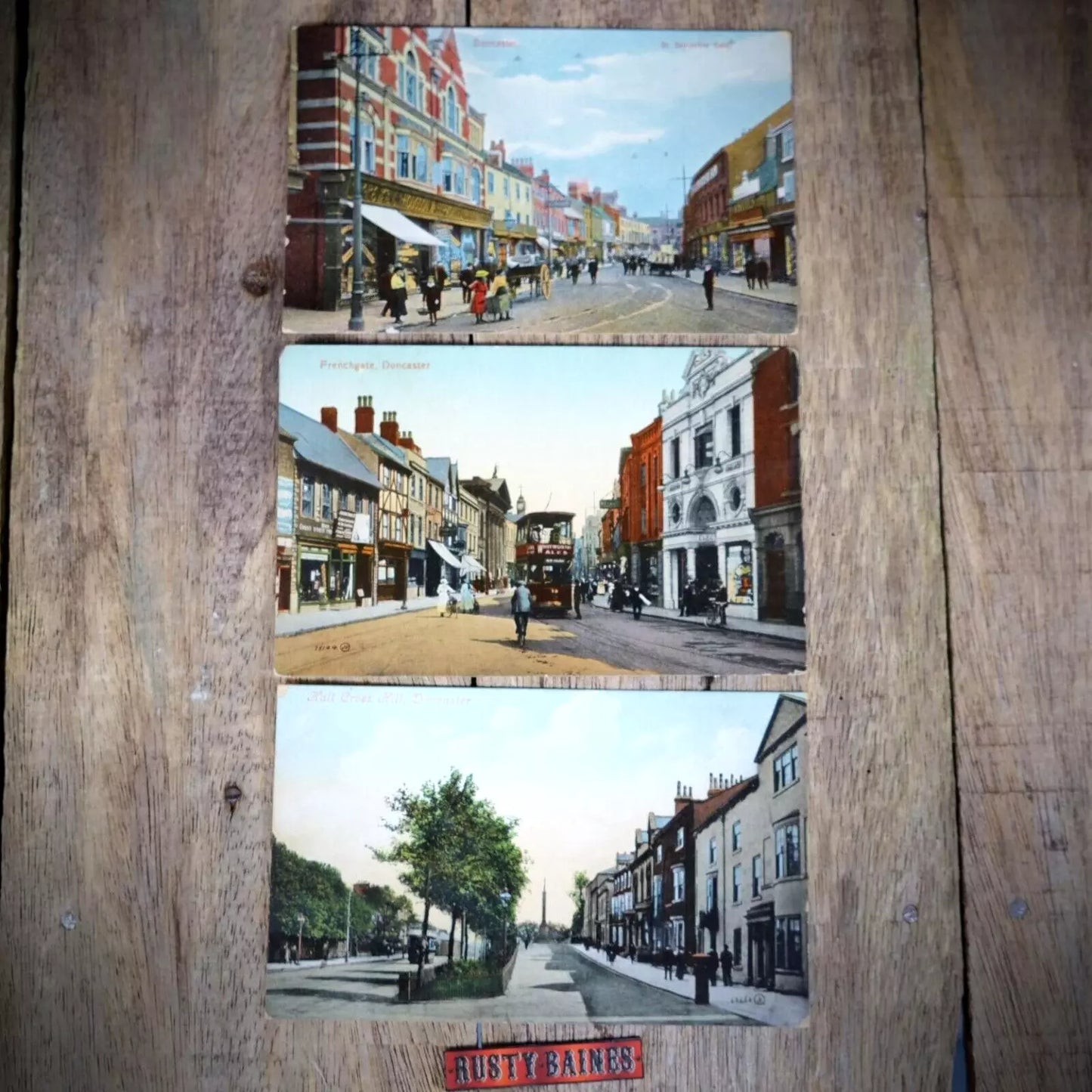 Vintage Postcard Bundle, Doncaster, Frenchgate, Tram, Street Scene