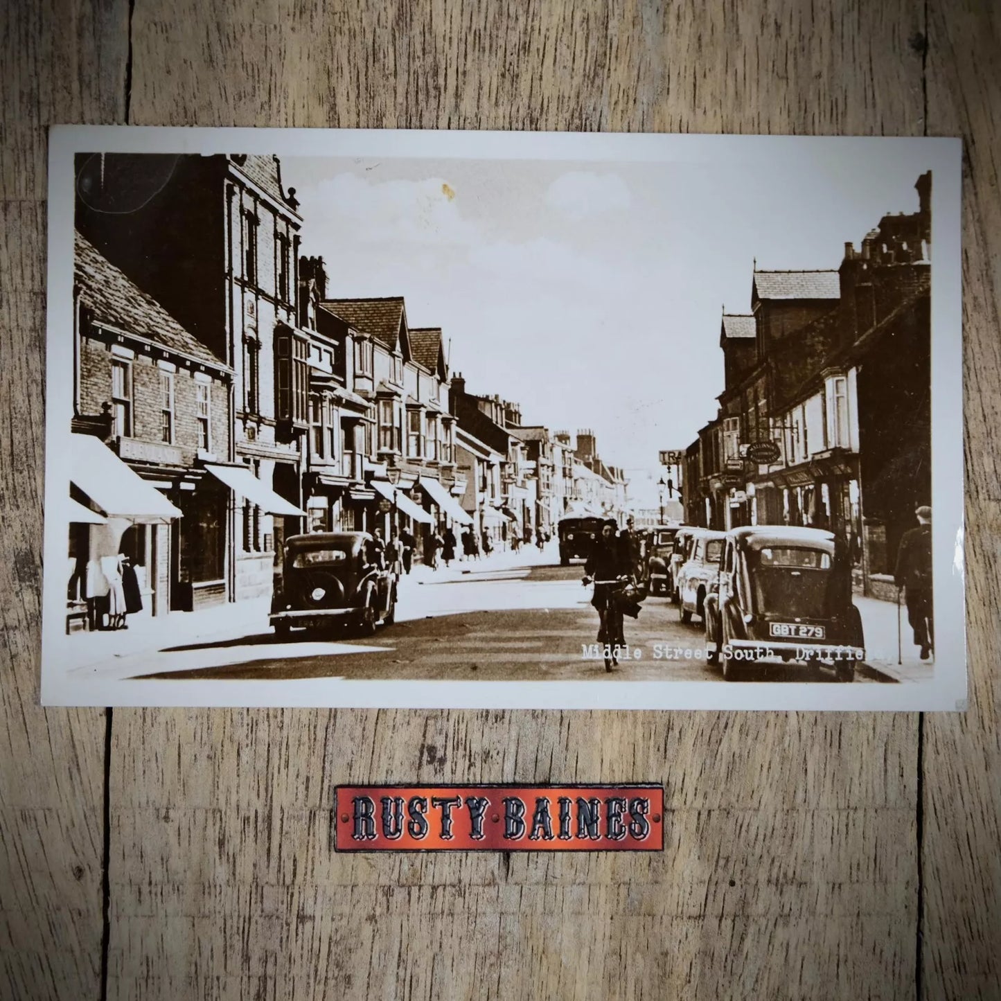 Postcard, Driffield Middle Street South, Classic Cars, Real Photo