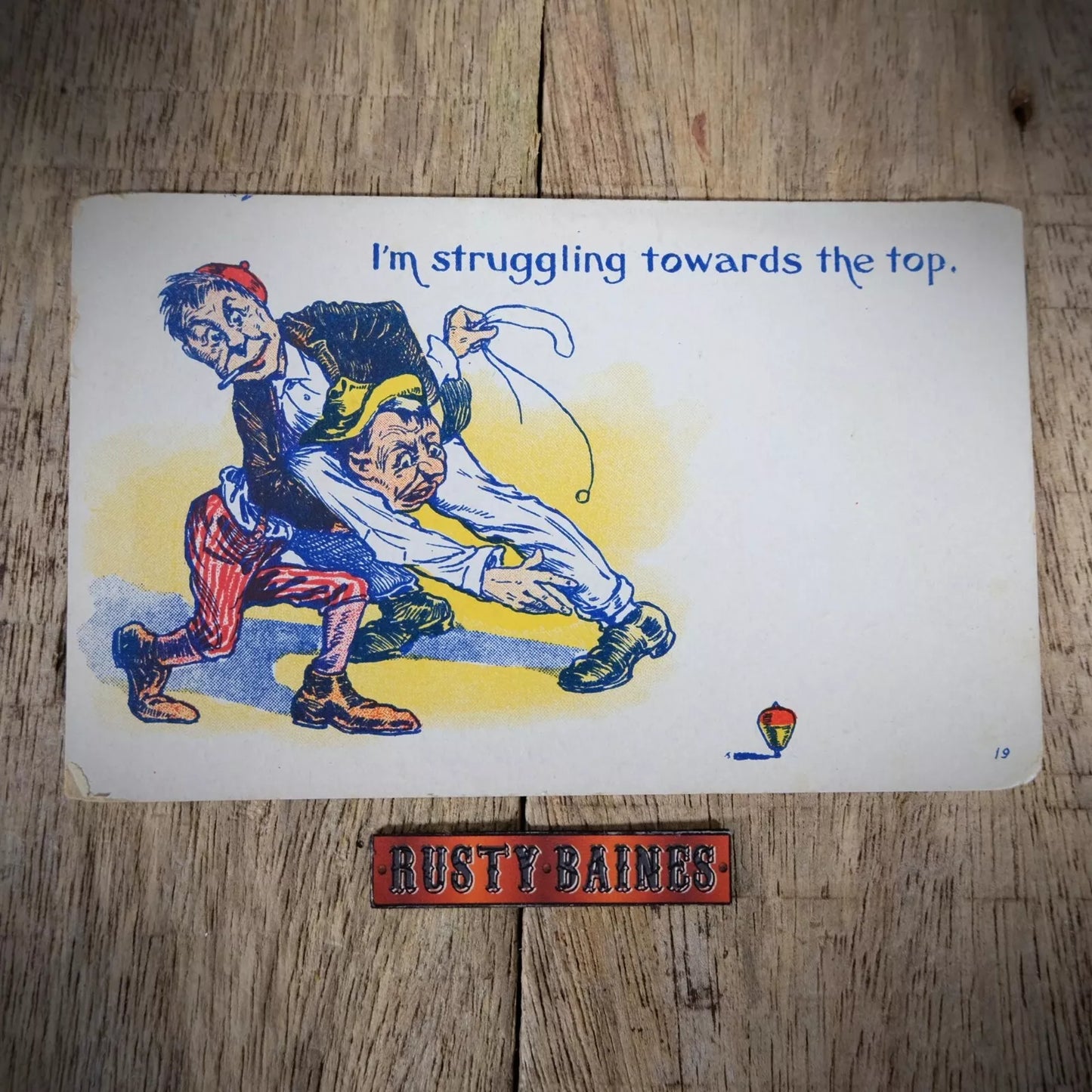 Postcard, Comic, Struggling to the Top, Toy Game Diablo