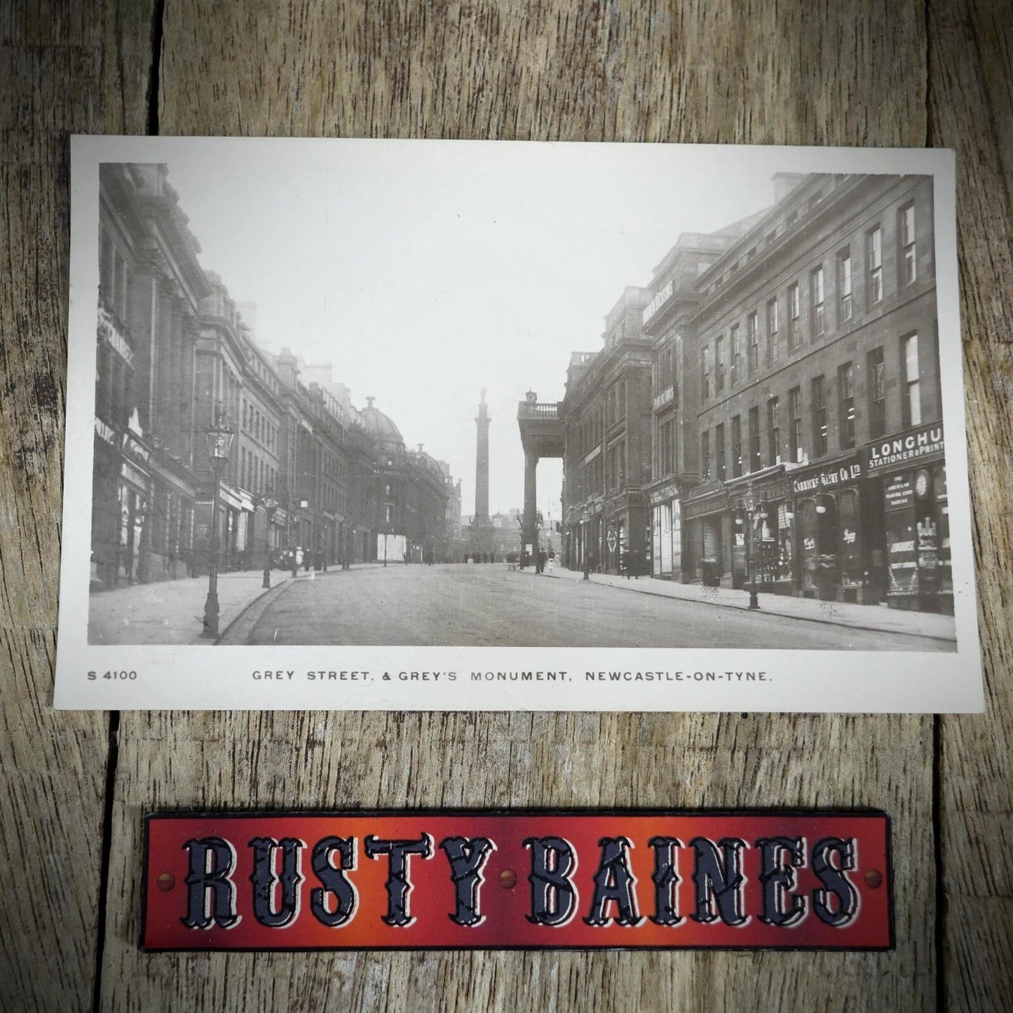 Postcard, Newcastle, Grey Street & Monument Real Photo