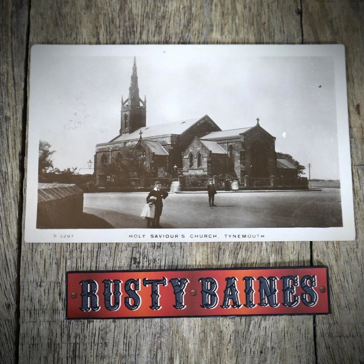 Postcard, Tynemouth, Holy Saviour's Church, WHSmith Real Photo