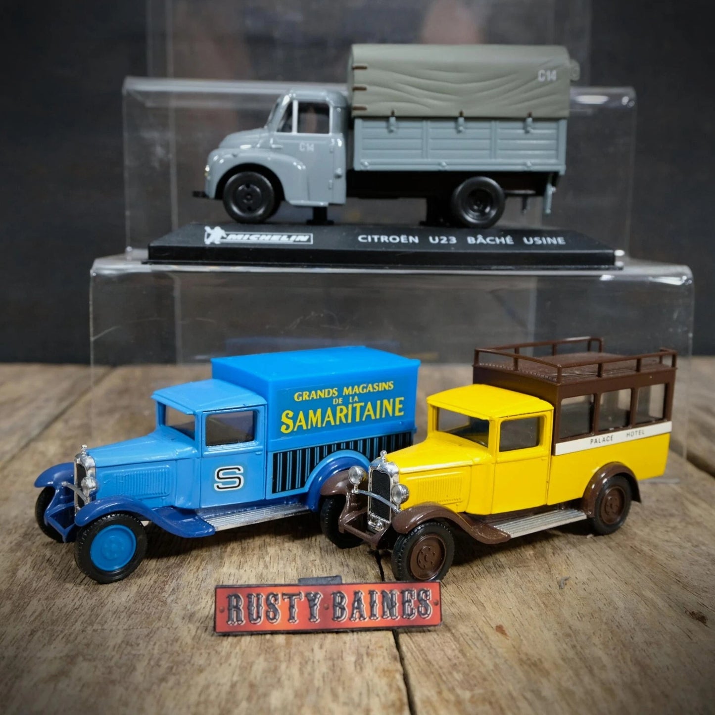Small Bundle of French Commercial Vehicles Citroen U23 Etc. Playworn