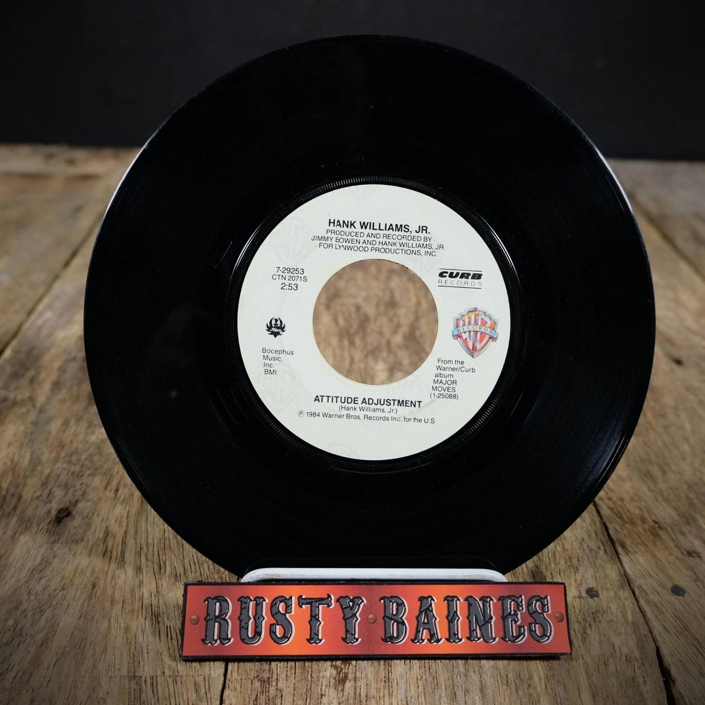 Record 7" Single, Hank Williams Jr, Attitude Adjustment