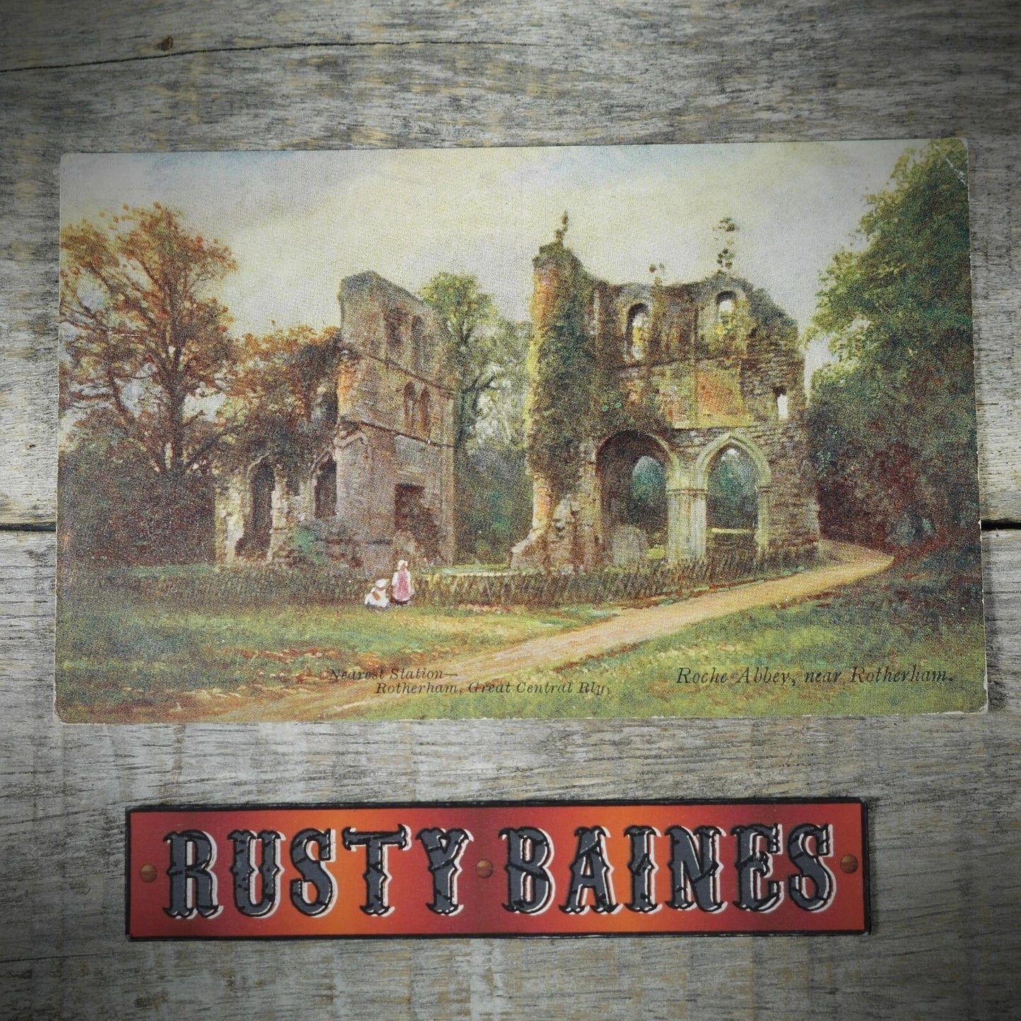 Postcard, Roche Abbey nr Maltby Rotherham