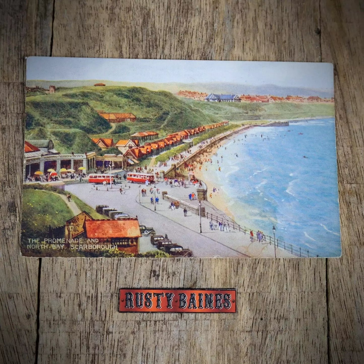 Postcard, Scarborough North Bay Promenade, Valentine Art, Printed