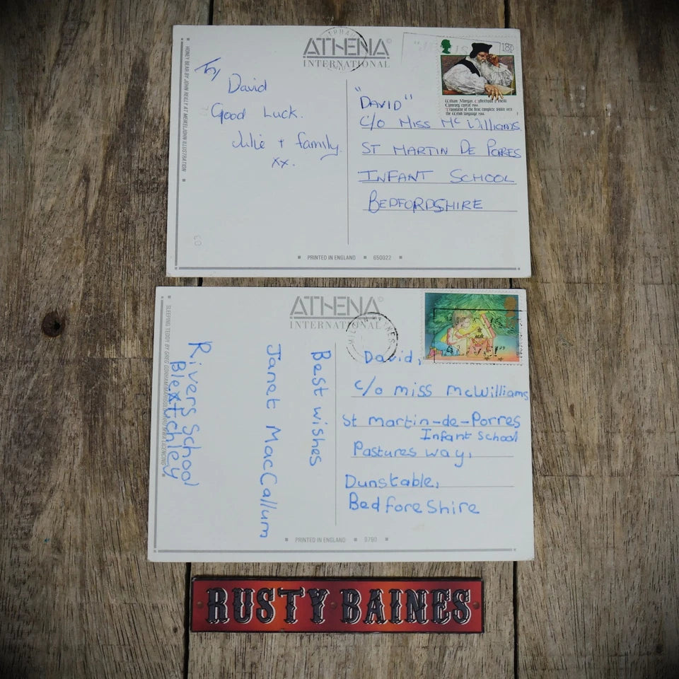 Postcard, Athena Teddy Bear Art, John Reilly/Greg Gorham Continental Size