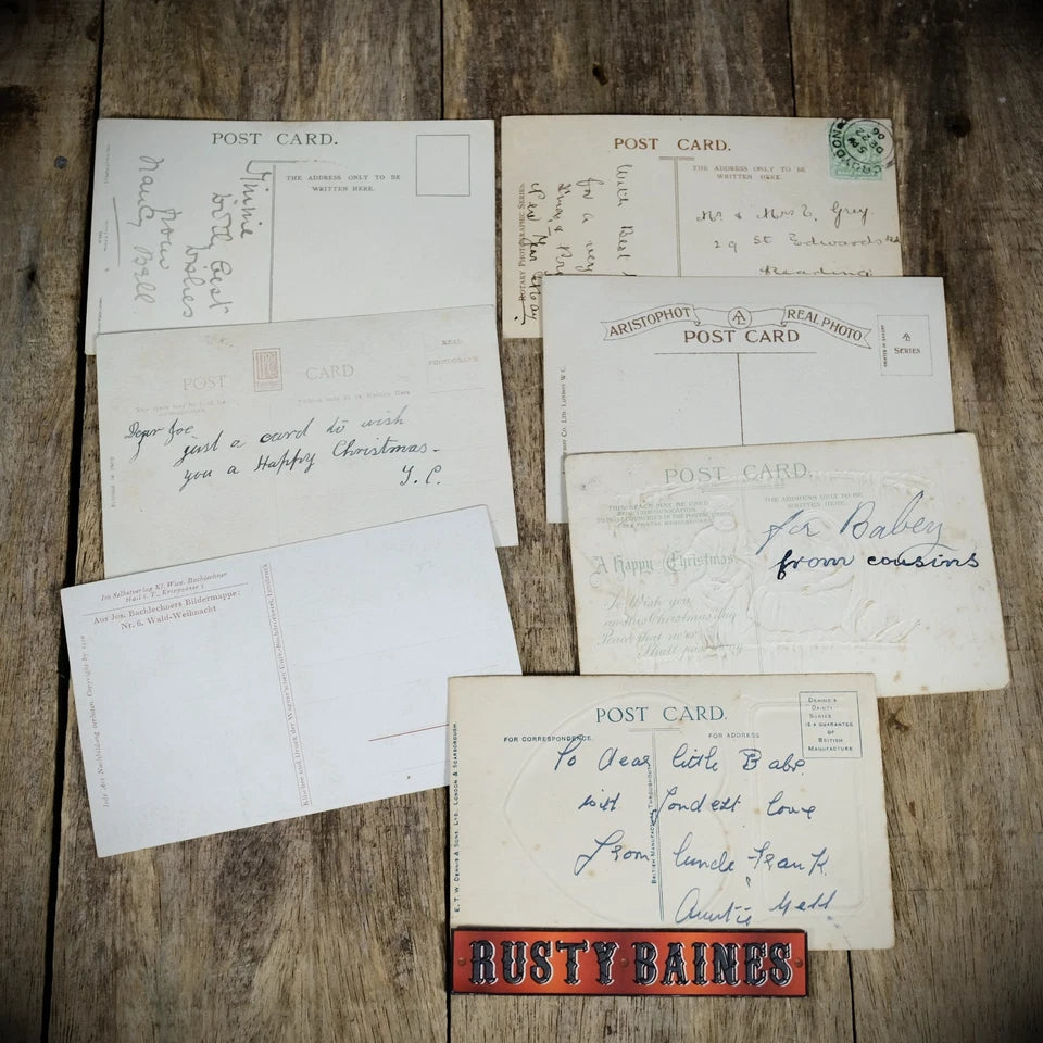 Bundle of Antique Postcards, Christmas/Religious Greetings