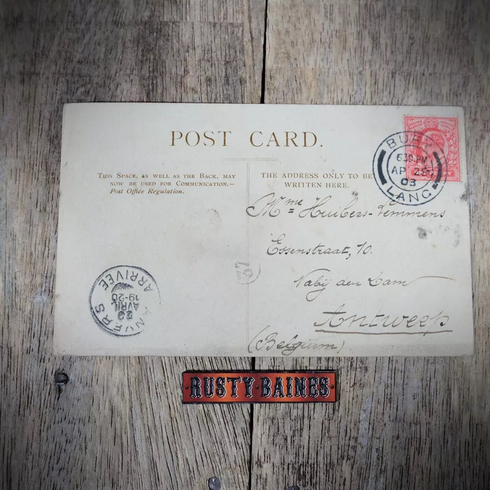 Postcard, Bury, Fleet Street, 1903, Shops, Printed
