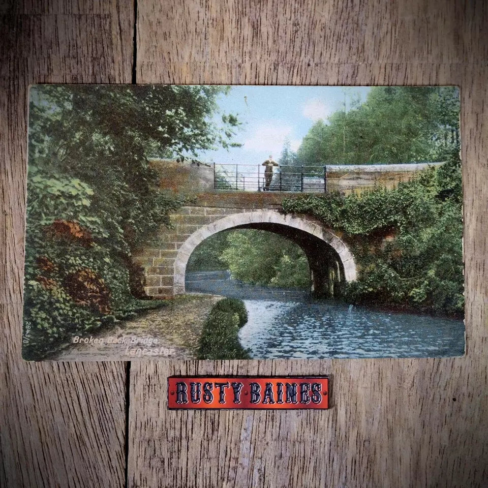 Postcard, Lancaster Broken Back Bridge
