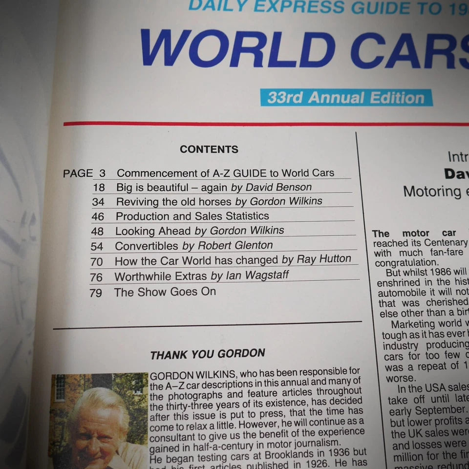 Vintage Back Issue Magazine Daily Express World Car Guide 1987