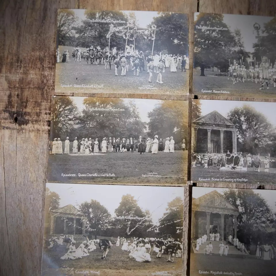 Postcard Bundle Bath Historical Pageant 1909 Real Photo