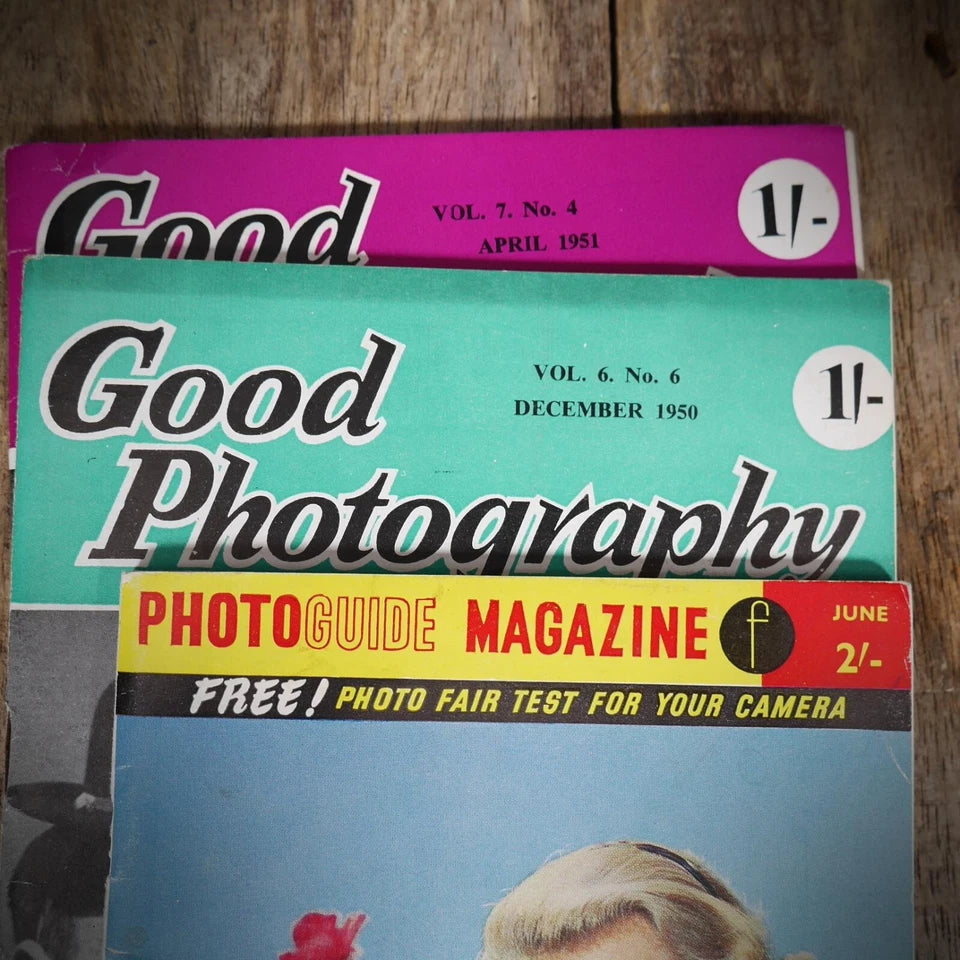 Vintage Pocket Magazines, Back Issue, Good Photography & Photo Guide 1950/51/61