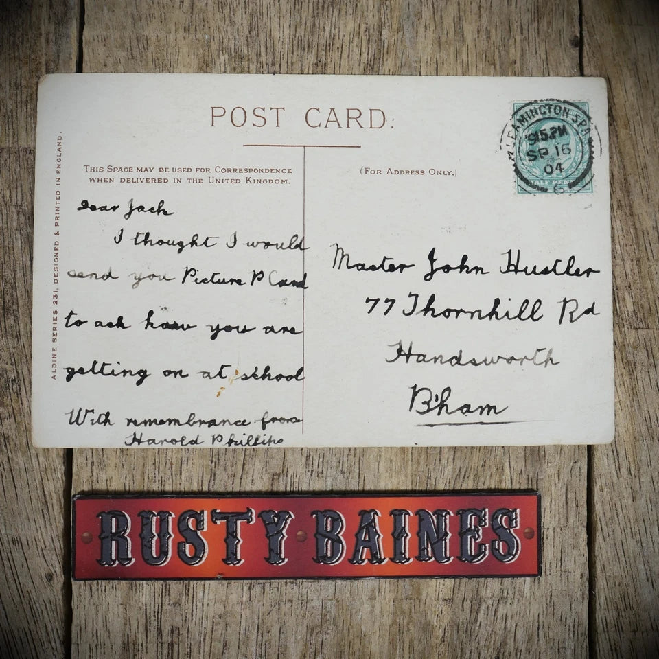 Postcard, Comic, Man Feeling Flat, Steam Roller Accident