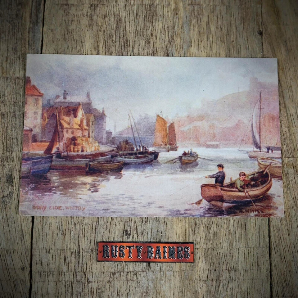 Postcard, Whitby Quay Side, Tuck Oilette Art Card, Printed