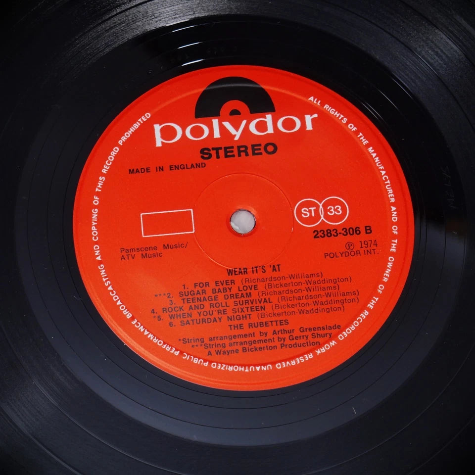 Record LP, Rubettes, Wear It's At