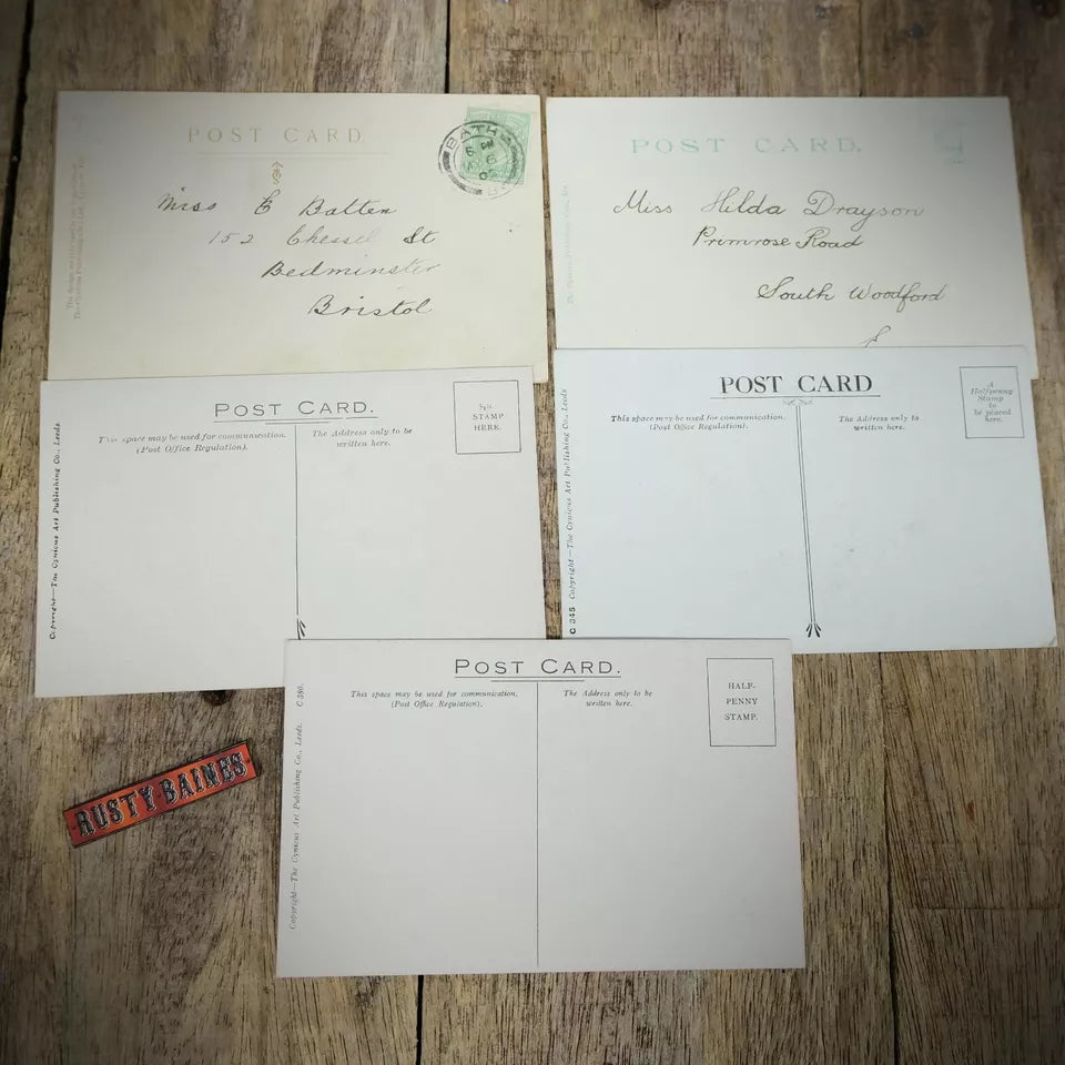Postcards x5 Comic, Cynicus, Funny Faces, Caricatures Etc