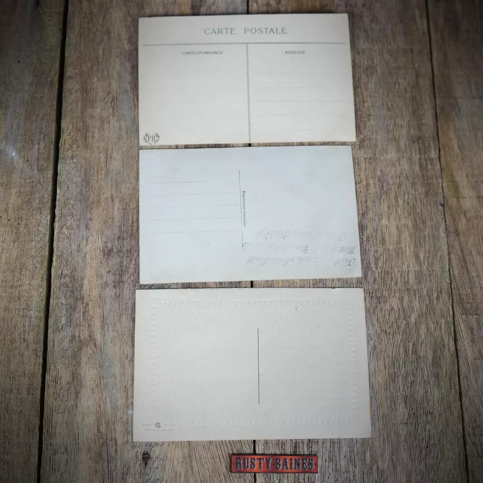 Postcard Bundle, WWI Era Embroidered Silks Sweetheart Cards, ASC