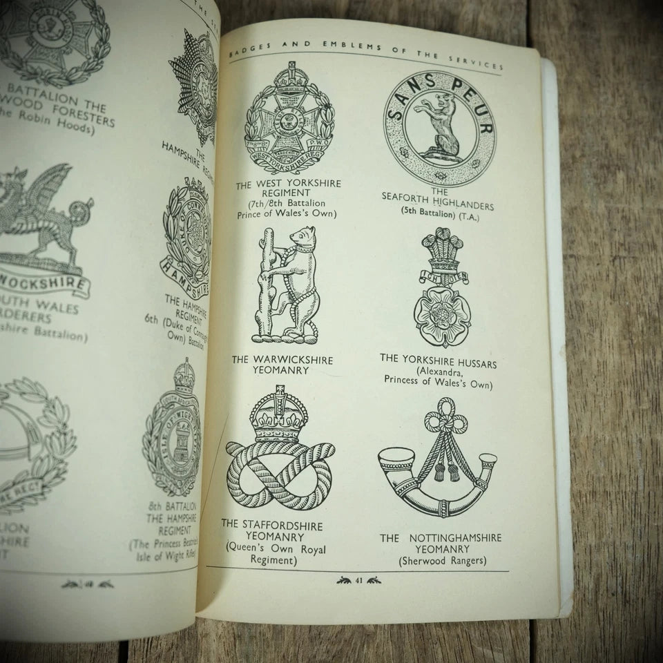Badges and Emblems of the Services, WW2/1940 Original Booklet